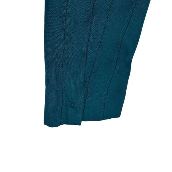 Vintage Robinsons Blue Skirt Set Skirt Suit Matching Blazer One Button Shoulder - Picture 16 of 16